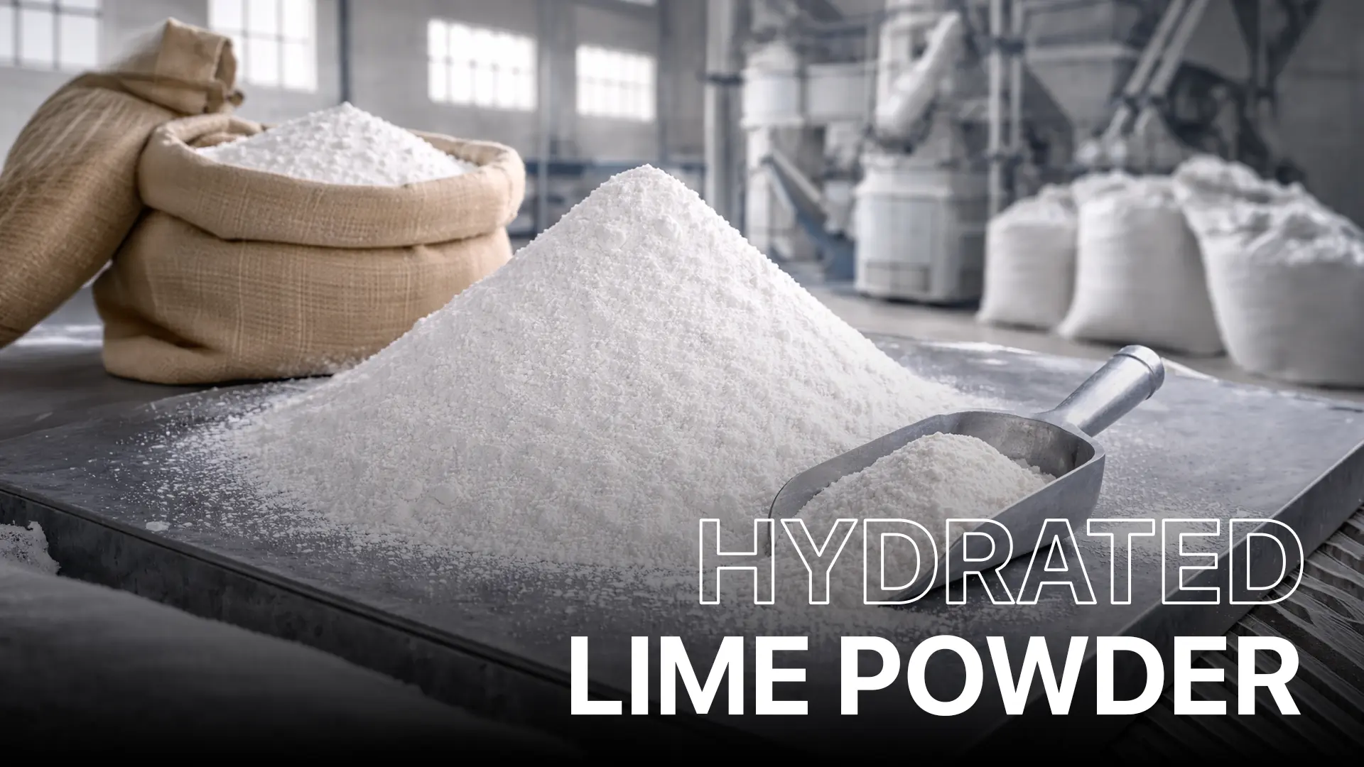 Hydrated Lime Powder Banner